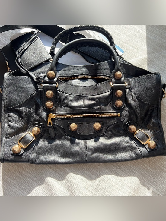 Balenciaga Handbags - Balenciaga Agneau Giant 21 Gold Hardware City Black